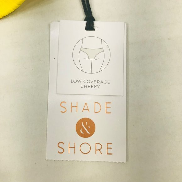 Shade And Shore Womens Sz Large 12-14 Low Coverage Cheeky Bikini Swim Bottom New - Picture 3 of 8
